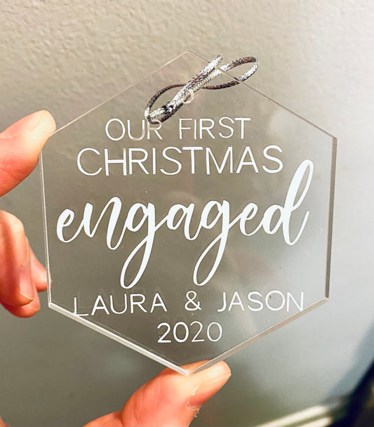 Custom Acrylic "Our First Christmas" Ornament